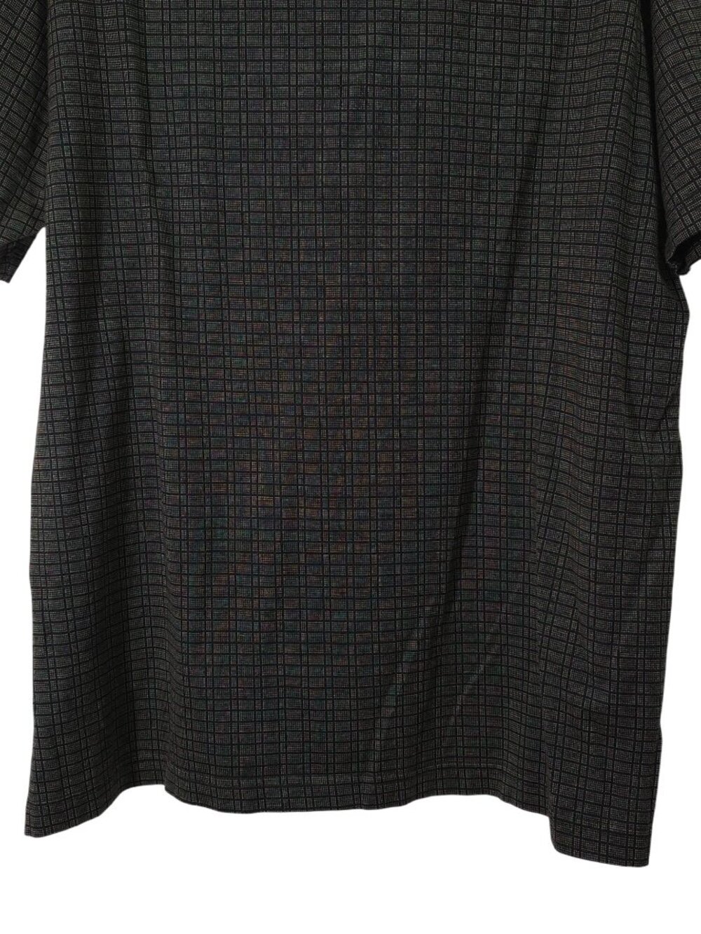 David Taylor Black Grid Polo Shirt Short Sleeve Lightweight Men's L - Picture 4 of 5